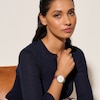 Thumbnail Image 6 of Olivia Burton Ladies' Minima Bee Silver Dial Cranberry Leather Strap Watch