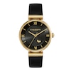 Thumbnail Image 1 of Olivia Burton  Minima Bee Ladies' T Bar Black Leather Strap Watch