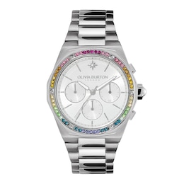 Olivia Burton Hexa Ladies' Crystal & Stainless Steel Bracelet Watch