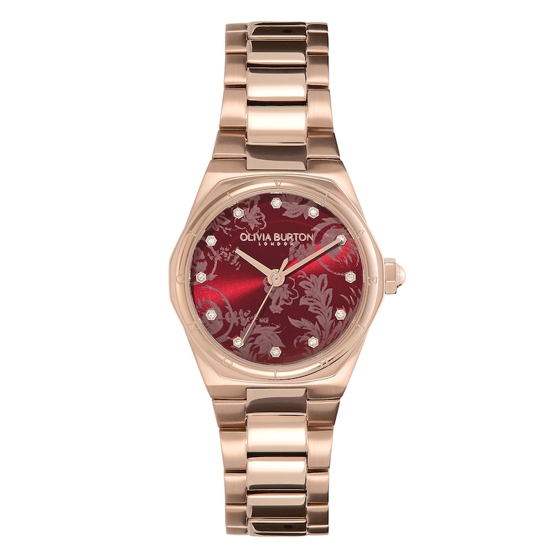 Olivia Burton Mini Hexa Ladies' Carnation Gold-Tone Stainless Steel Watch