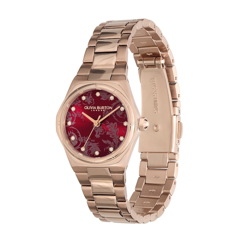 Main Image 2 of Olivia Burton Mini Hexa Ladies' Carnation Gold-Tone Stainless Steel Watch