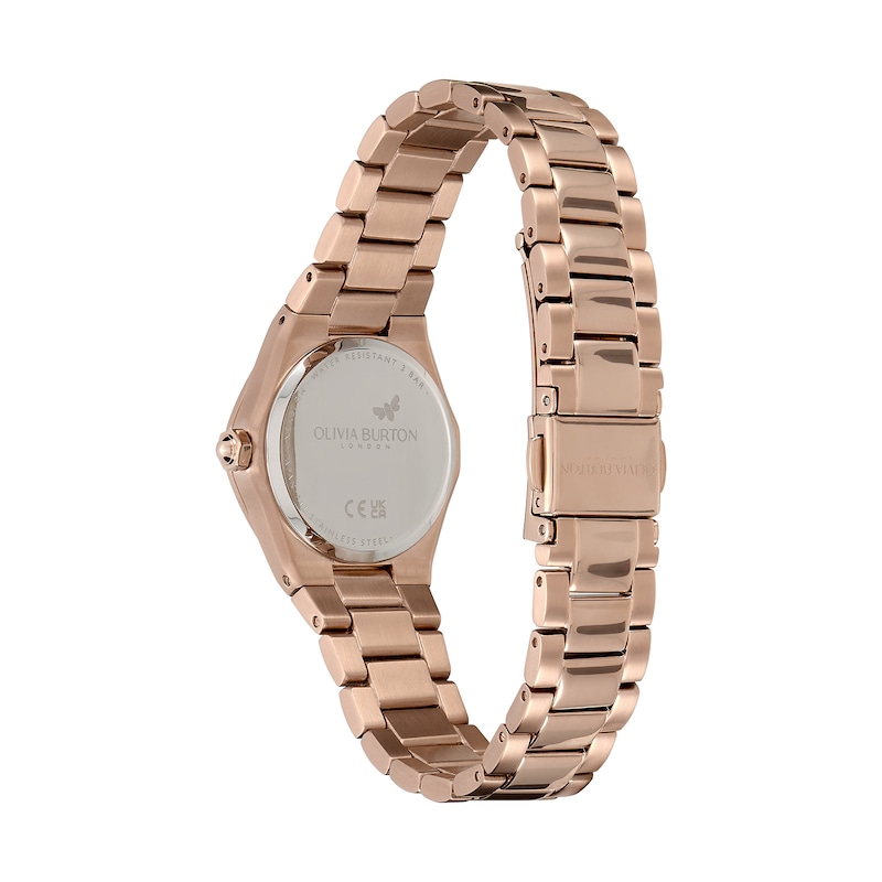 Olivia Burton Mini Hexa Ladies' Carnation Gold-Tone Stainless Steel Watch