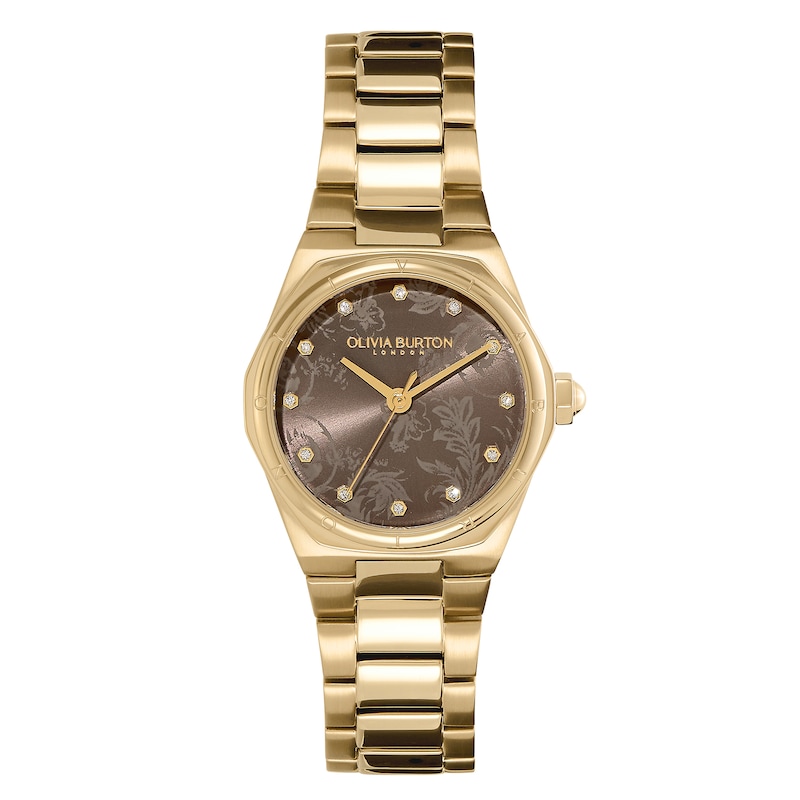 Olivia Burton Mini Hexa Ladies' Gold-Tone Stainless Steel Bracelet Watch