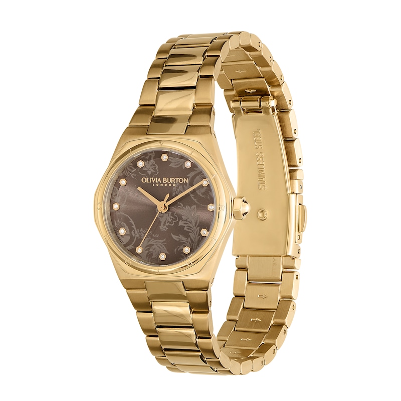 Olivia Burton Mini Hexa Ladies' Gold-Tone Stainless Steel Bracelet Watch