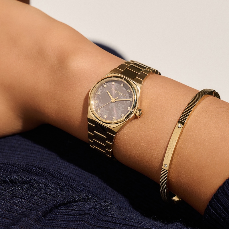 Main Image 6 of Olivia Burton Mini Hexa Ladies' Gold-Tone Stainless Steel Bracelet Watch