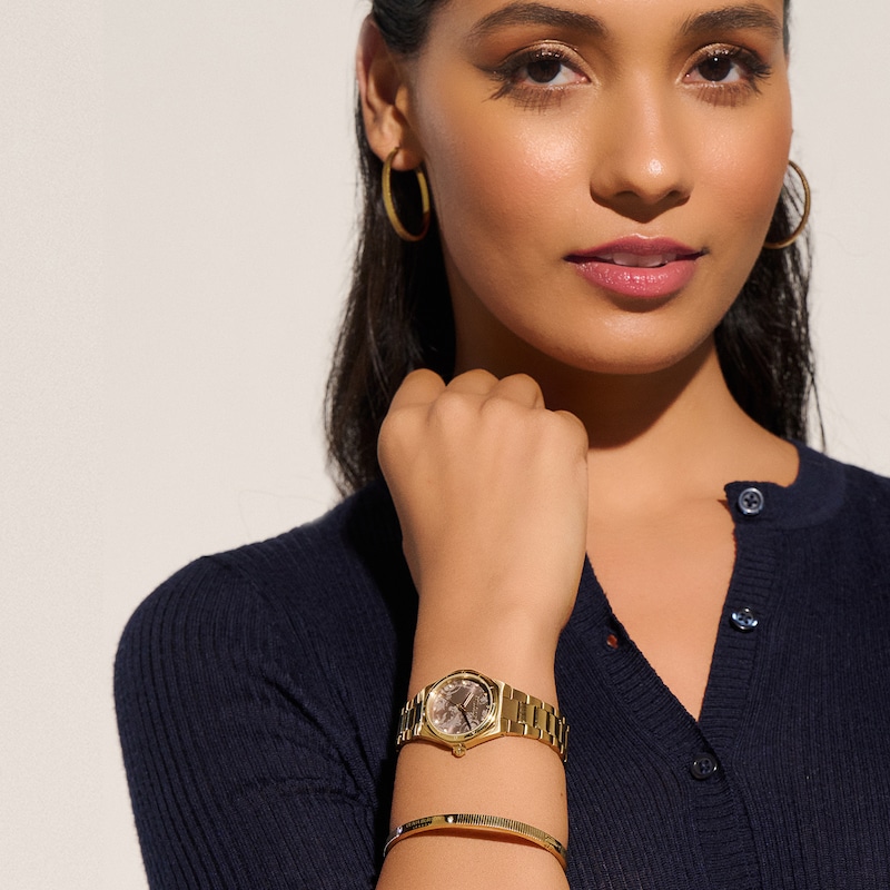 Main Image 7 of Olivia Burton Mini Hexa Ladies' Gold-Tone Stainless Steel Bracelet Watch