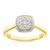 Thumbnail Image 1 of 9ct Yellow Gold 0.20ct Diamond Cushion Cluster Ring