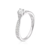 Thumbnail Image 1 of The Forever Diamond 9ct White Gold 0.33ct Diamond Solitaire Twist Shoulder Ring