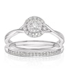 Thumbnail Image 0 of Perfect Fit 9ct White Gold 0.20ct Diamond Round Halo Bridal Set