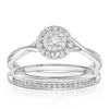 Thumbnail Image 1 of Perfect Fit 9ct White Gold 0.20ct Diamond Round Halo Bridal Set