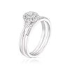 Thumbnail Image 1 of Perfect Fit 9ct White Gold 0.20ct Diamond Round Halo Bridal Set