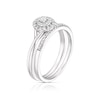 Thumbnail Image 2 of Perfect Fit 9ct White Gold 0.20ct Diamond Round Halo Bridal Set