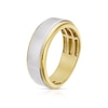 Thumbnail Image 2 of Men's Sterling Silver & 18ct Gold Plated Vermeil Chrome Detail Ring