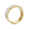 Thumbnail Image 3 of Men's Sterling Silver & 18ct Gold Plated Vermeil Chrome Detail Ring