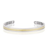 Thumbnail Image 0 of Men's Sterling Silver Gold Detailed Cuff Bangle