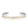 Thumbnail Image 1 of Men's Sterling Silver Gold Detailed Cuff Bangle