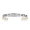 Thumbnail Image 2 of Men's Sterling Silver Gold Detailed Cuff Bangle