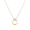 Thumbnail Image 1 of Sterling Silver Diamond Double Circle Pendant