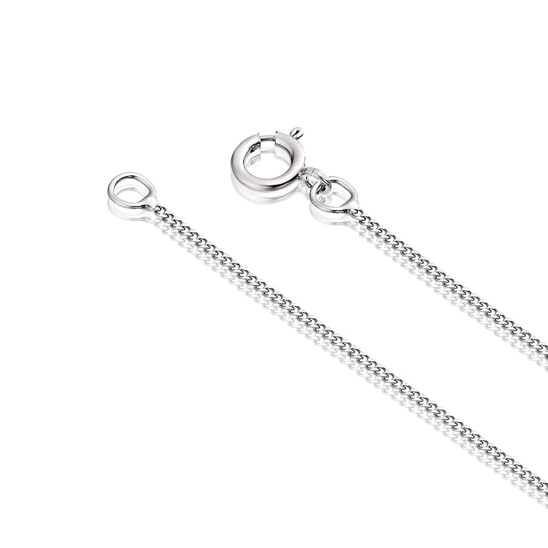 Main Image 3 of 9ct White Gold Diamond Illusion Set Solitaire Pendant