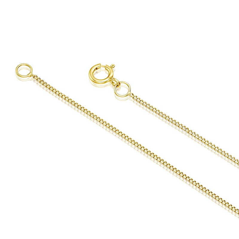 Main Image 3 of 9ct Yellow Gold Diamond Illusion Set Pendant