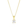 Thumbnail Image 1 of 9ct Yellow Gold Diamond Illusion Set Soltaire Pendant