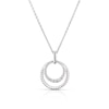 Thumbnail Image 1 of Sterling Silver 0.10ct Diamond Crossover Circle Pendant