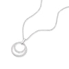 Thumbnail Image 2 of Sterling Silver 0.10ct Diamond Crossover Circle Pendant