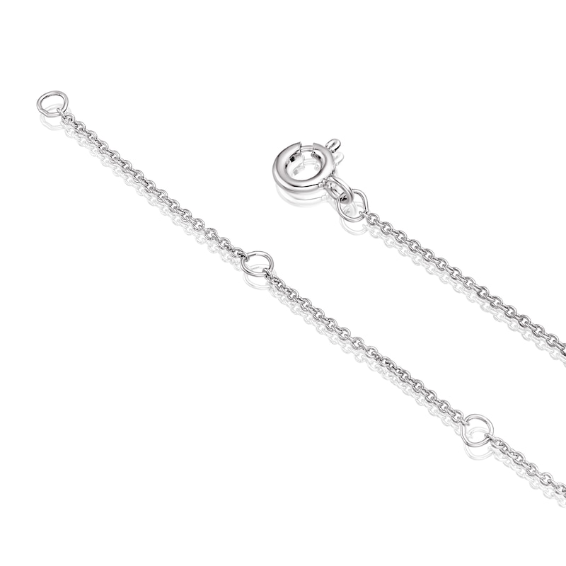 Main Image 3 of Sterling Silver 0.10ct Diamond Crossover Circle Pendant