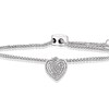 Thumbnail Image 2 of Sterling Silver Diamond Heart Bolo Bracelet