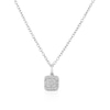 Thumbnail Image 1 of Sterling Silver Diamond Cushion Shape Pendant