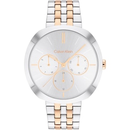 Calvin Klein Ladies' Silver Dial & Two Tone Stainless Steel Watch