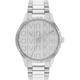 Calvin Klein Ladies' Logo Silver Dial & Stainless Steel Bracelet Watch