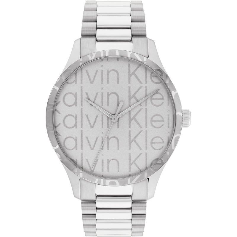 Main Image 1 of Calvin Klein Ladies' Logo Silver Dial & Stainless Steel Bracelet Watch