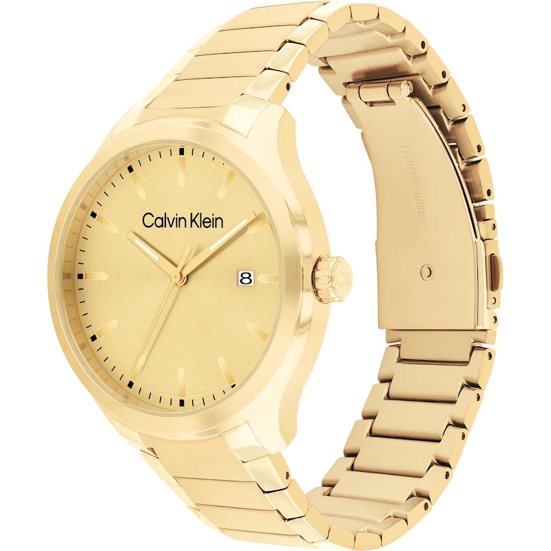 Main Image 3 of Calvin Klein Men's Gold Tone Dial & Stainless Steel Bracelet Watch