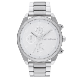 Calvin Klein Impact Men's Silver Chronograph Dial Stainless Steel Bracelet Watch