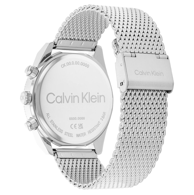 Main Image 2 of Calvin Klein Impact Men's Blue Chronograph Dial Stainless Steel Mesh Bracelet Watch