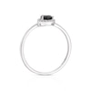 Thumbnail Image 3 of Sterling Silver Pear-Cut Black Onyx and Diamond Halo Ring