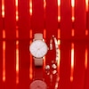 Thumbnail Image 4 of Michael Kors Ladies' Pyper Pink Leather Strap Watch And Stainless Steel Bracelet & Earring Gift Set