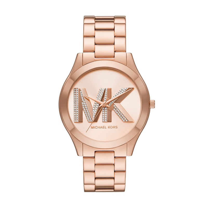 Michael Kors Ladies' Slim Runway Rose Tone Bracelet Watch