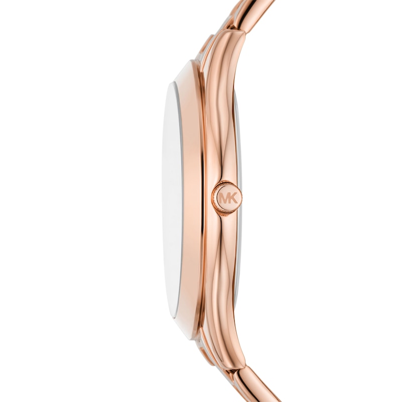 Michael Kors Ladies' Slim Runway Rose Tone Bracelet Watch