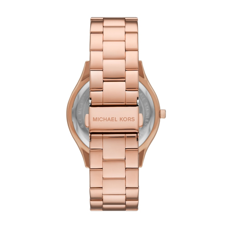 Michael Kors Ladies' Slim Runway Rose Tone Bracelet Watch