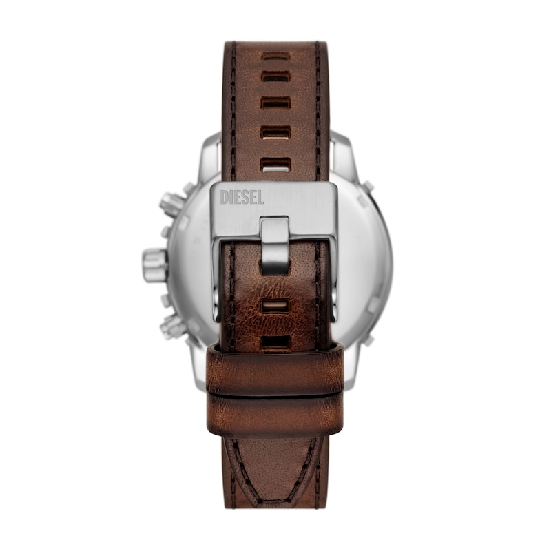 Main Image 3 of Diesel Griffed Men's Chronograph Blue Dial & Brown Leather Strap Watch