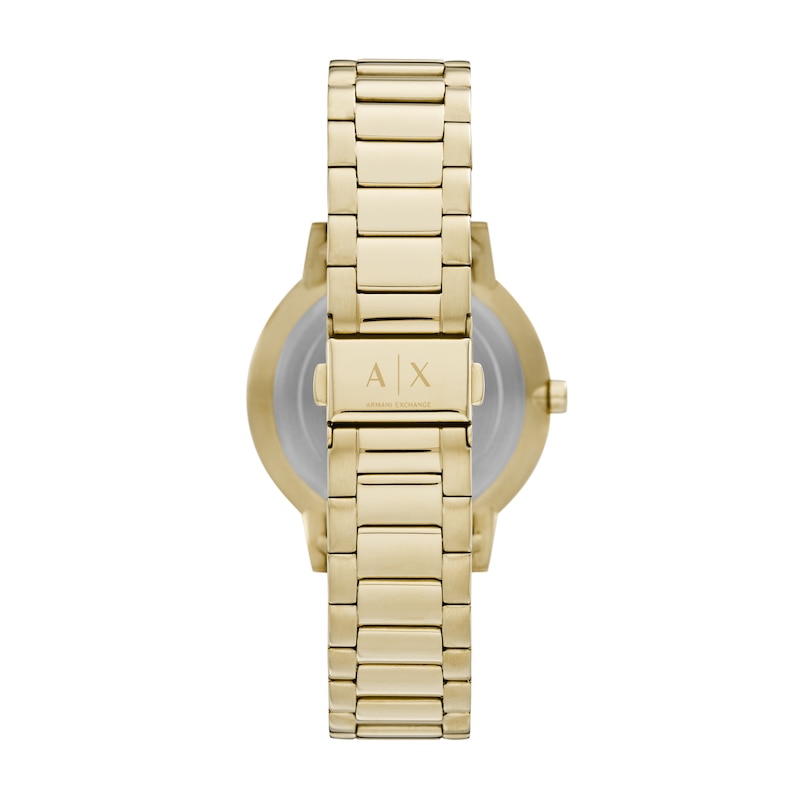 Main Image 3 of Armani Exchange Men's Gold Tone Stainless Steel Watch & Beaded Bracelet Gift Set