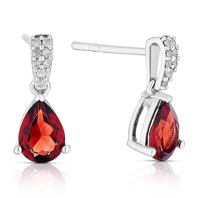 Sterling Silver Garnet Earrings