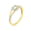 Thumbnail Image 1 of 9ct Yellow Gold Aquamarine and Diamond Ring