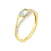 Thumbnail Image 2 of 9ct Yellow Gold Aquamarine and Diamond Ring