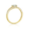 Thumbnail Image 2 of 9ct Yellow Gold Aquamarine and Diamond Ring