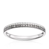 Thumbnail Image 1 of Sterling Silver 0.16ct Black & Clear Diamond Dual Row Eternity Ring