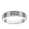 Thumbnail Image 0 of Sterling Silver Black Onyx Diamond Eternity Ring