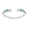 Thumbnail Image 0 of Sterling Silver Emerald Diamond Eternity Ring